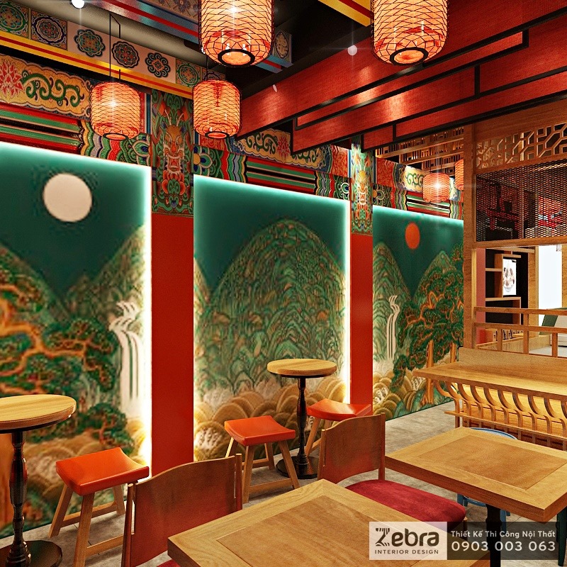 thiết kế quán ăn phong cách China