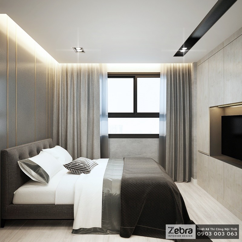 thiết kế nội thất phòng ngủ căn hộ
