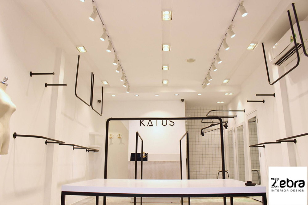 thiết kế nội thất cửa hàng katus cmt8