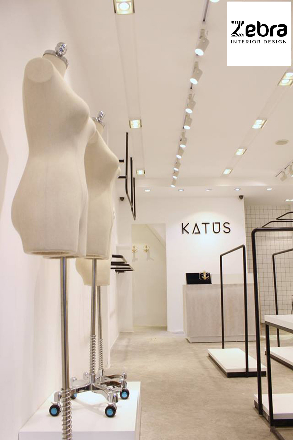 thiết kế nội thất cửa hàng katus cmt8