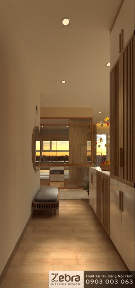 thiết kế thi công nội thất căn hộ sunrise riverside